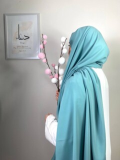 Shawl - Maxi Soie De Medine English green 100357844 - Hijab