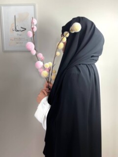 Shawl - Maxi Soie De Medine Intense black 100357846 - Hijab