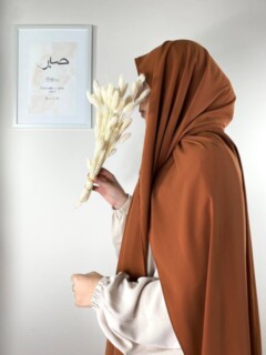 Shawl - ماكسي XXL حرير المدينة المنورة، جملي 250/75 سم - Hijab