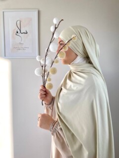 Jersey Premium - Prêt à enfiler - perle blanc - Hijab