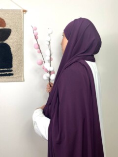 Sandy Premium - Hijab prêt à nouer aubergine - Hijab