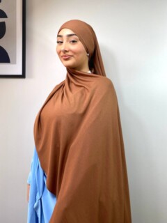 Jersey Premium - Prêt à enfiler - brun - Hijab