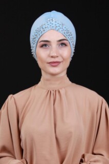 Pearl Stone Bonnet Baby Blue - 100284959 - Hijab