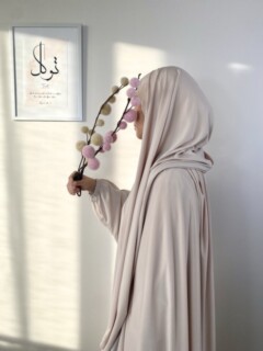 Shawl - ساندي بريميوم 2 متر بيج - Hijab