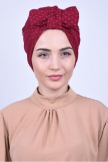 Papyon Model Style - Lace Bow Bone Claret Red - 100285330 - Hijab