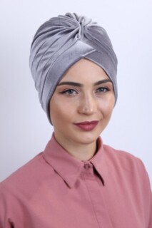 Velvet Nevru Bonnet Gray