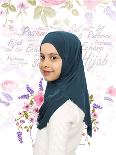 Girls Hijab - Green - Code: 78-34 - 100294074 - Hijab
