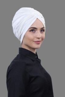 Velvet Guipure Vera Bonnet White - 100283059 - 