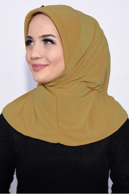 Practical Sequin Hijab Mustard Yellow - 100285503 - 