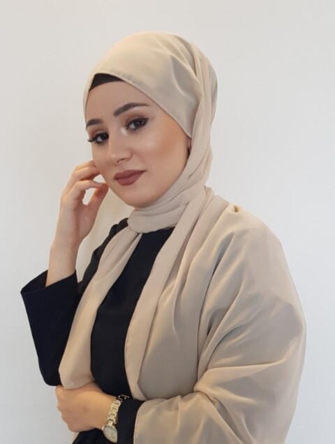 Chiffon Shawl - beige crème |code: 13-15 - Hijab