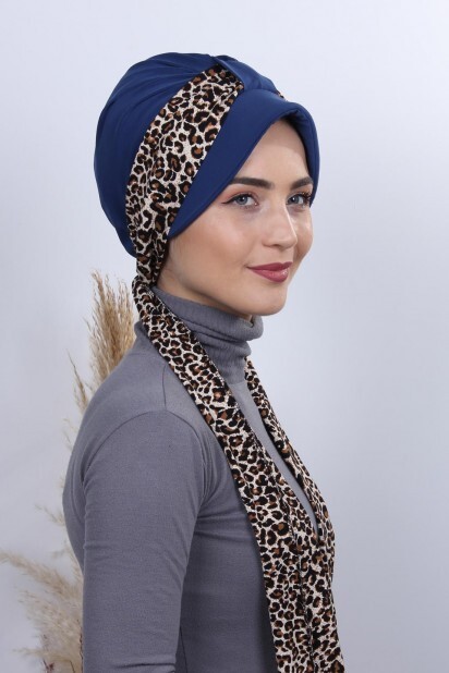 Scarf Hat Bone Indigo - 100284987 - 