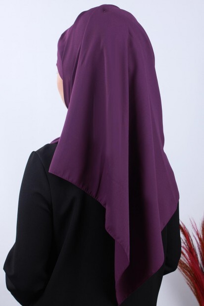 4 Châle Hijab Drapé Violet - 