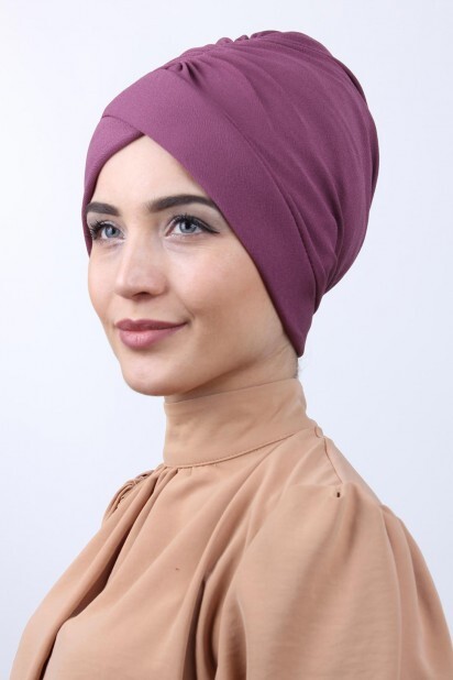 Buckled Double-Sided Bonnet Dark Rose - 100285176 - 