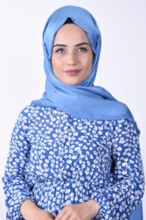 Châle Dubai Soie Gaufré Bleu Bébé - 