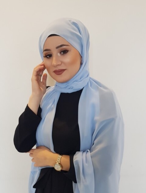 Chiffon Shawl - bleu ciel |code: 13-22 - Hijab