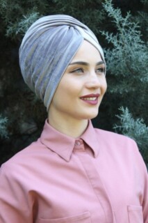 Velvet Sequined Vera Bonnet Gray - 100285067 - 