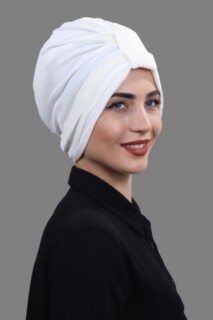 بونيه مخمل 3 خطوط أبيض - 