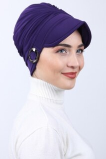 Buckled Hat Bonnet Purple - 100285190 - 