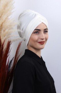 بونيه مخمل 3 خطوط أبيض - 