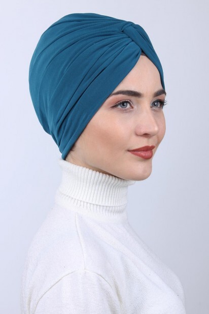 Bonnet Knot Bleu Pétrole - 