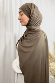 Sandy Premium - رمادي داكن فاخر جيرسي رملي رمادي داكن - Hijab