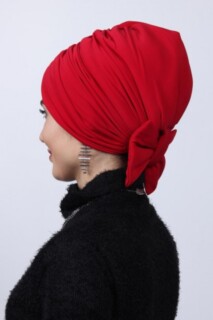 Casquette Bidirectionnelle Rouge avec Noeud Rempli - 