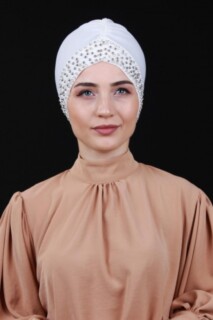 Evening Model - Pearl Stone Bonnet White - 100284960 - Hijab