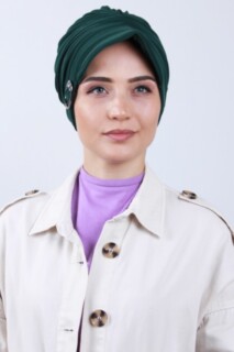 Buckled Hat Cap Emerald Green - 100285198 - 