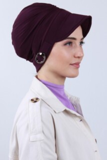 Buckled Hat Bonnet Plum - 100285191 - 