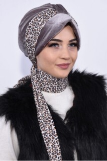 Velvet Scarf Hat Bonnet Mink - 100283112 - 