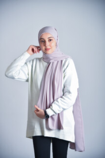 Instant Madina Ipegi - Prêt à porter Soie de Médine - Couleur Gris-Parme - - Prêt à porter Soie de Médine - Couleur Gris-Parme - Hijab