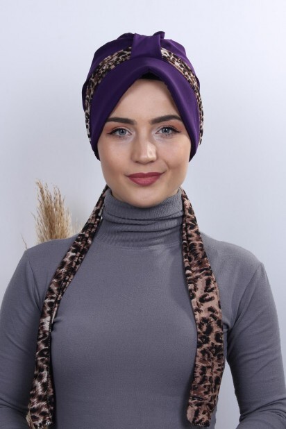 Hat-Cap Style - Scarf Hat Bonnet Purple - 100284994 - Hijab