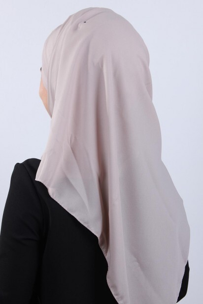 4 Draped Hijab Shawl Stone Color