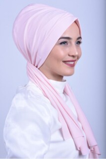 قبعة مزينة برباط سلمون - 