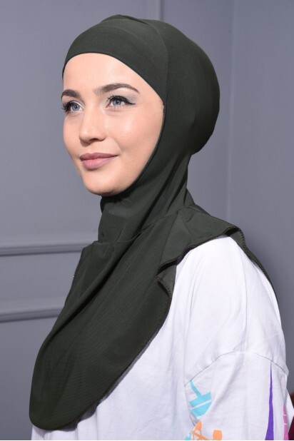 Col Hijab Vert Kaki - 