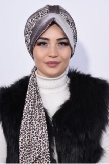 Hat-Cap Style - قبعة مخملية وشاح بونيه مينك - Hijab