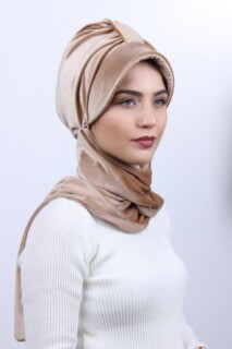 Velvet Shawl Hat Bonnet Caramel - 100283141 - 
