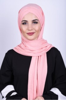 Hijabs Cross Style - Châle 3 Rayures Coton Peigné Saumon - Hijab