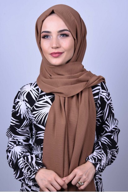 Aerobin Shawl - ايروبين شال بني - Hijab