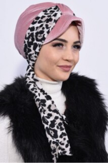 Velvet Scarf Hat Bonnet Powder Pink - 100283105 - 