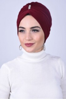 حجر متوسط ​​مرصع بالجواهر أحمر كلاريت - 