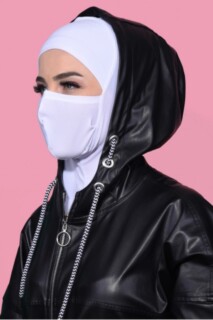 Masked Sport Hijab White - 100285359 - 