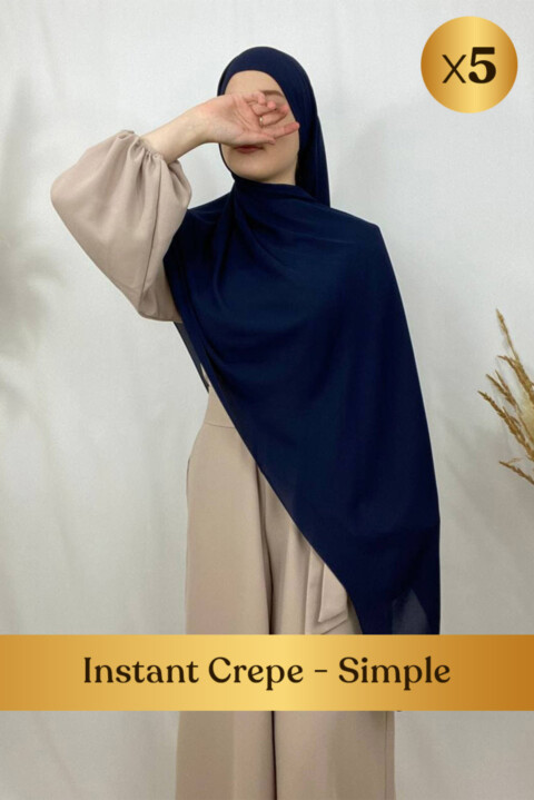 Promotions Box - Instant Crepe - Simple - 5 pcs in Box 100317421 - Hijab