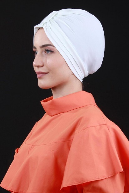 Bonnet Double Face 3 Rayures Blanc - 