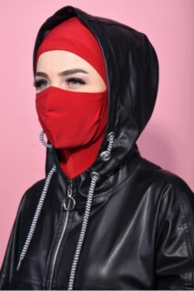 Masked Sport Hijab Red