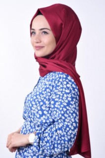 شال حرير دبي ، أحمر كلاريت - 