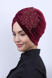 Velours Guipure Vera Os Rouge Bordeaux - 