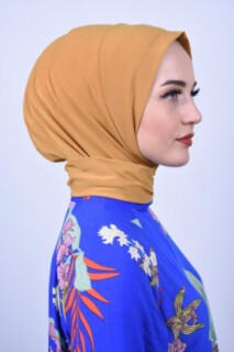  شال أصفر مسطردة - 