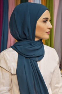 Ready Practical Bonnet Shawl Petrol Blue - 100285537 - 
