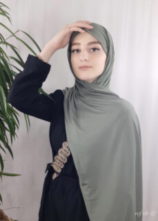 Cotton Shawl - Jersey premium - Émeraude - Hijab